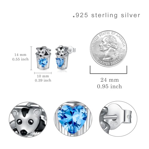Possum Gifts S925 Sterling Sliver Opossum Stud Earrings Cute Animal Jewelry for Women4