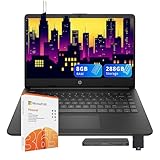 HP Stream 14' HD Laptop, Intel Celeron N4120, 8GB RAM, 288GB Storage (128GB eMMC + 160GB SSD Docking Station Set), Intel UHD Graphics, HD Webcam, WiFi, Bluetooth, 1 Year Office 365, Win 11 S, Black