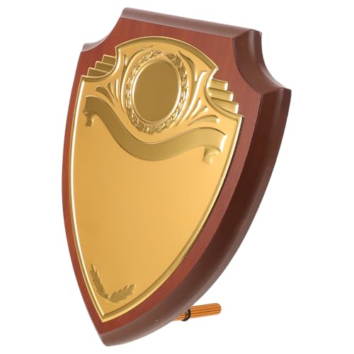 Trophée bouclier en bois personnalisable pour cadeaux de retraite