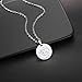 PROSTEEL Collar Hombre Placa Personalizable Colgante de Horóscopos Plaquita Redonda con Cadena...