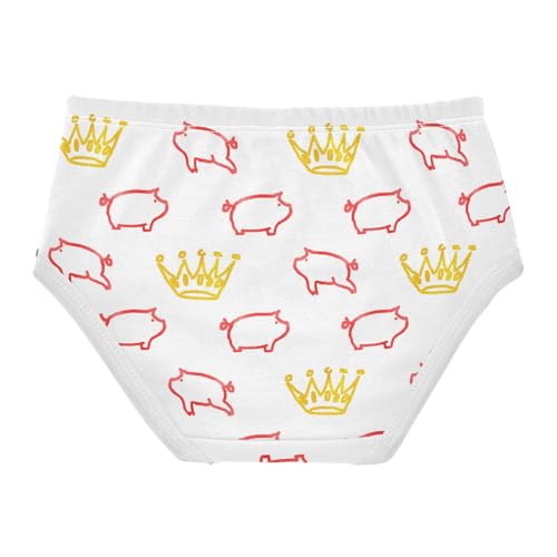 Girls' Underwear Pig Crown Cotton Stretch Comfort Toddler Panties2