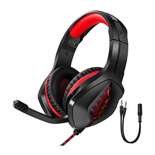 Gaming Het for Het PS4 Het PC Gaming Het with Noise Cancelling Headphones LED Lights (Color : B) (A)