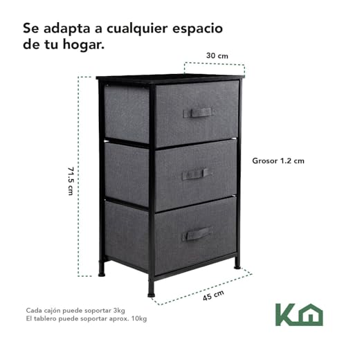 El mejor review de Cómoda 3 cajones los mejores 10. 3 Imagen adicional
