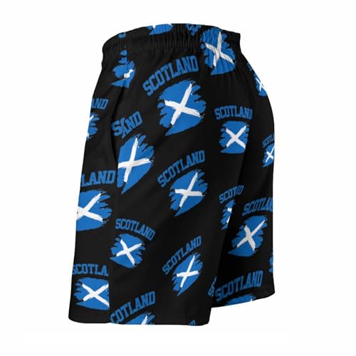 Scotland Flag Men's Swim Trunks Quick Dry Swimwear Beach Shorts with Pocket Bathing Suits4