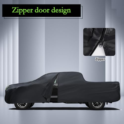 Car Cover Custom Fit for Toyota Tundra 5.5Ft Bed 2000-2025, Waterproof All Weather for Automobiles Full Exterior Cover Rain Sun Snow Protector with Door Zipper by Migaven - Image 3