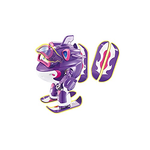 Super Wings 6'' Deluxe Transforming Supercharged Crystal Airplane Toys, Season 4 Action Figure, Plane To Robot, Toy Plane Vehicle For 3 4 5 Year Old Boys And Girls, Light And Sound Effects #TOP1