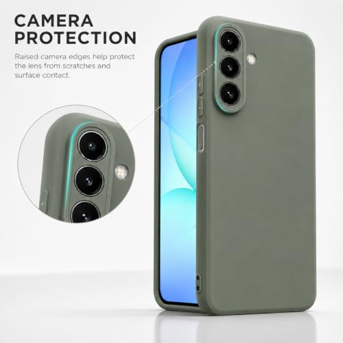 Image of FIRST MART Matte Silicone Back Cover for Samsung Galaxy A17 - Green