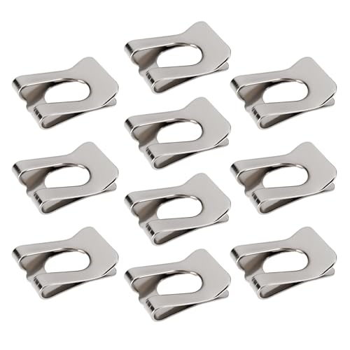 Create idea 10pcs Clevis Clip Fastener for Pin Diameter M6 Nickel 65 Manganese Speed Fasteners Clips Clamp U Nut Clips Screw(14.2x11.3x6mm)