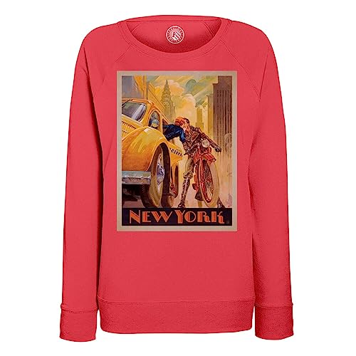 Sweatshirt Femme New York motif affiche poster vintage confortable