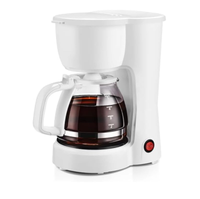 Mainstays Coffee Maker, 5-Cup, White