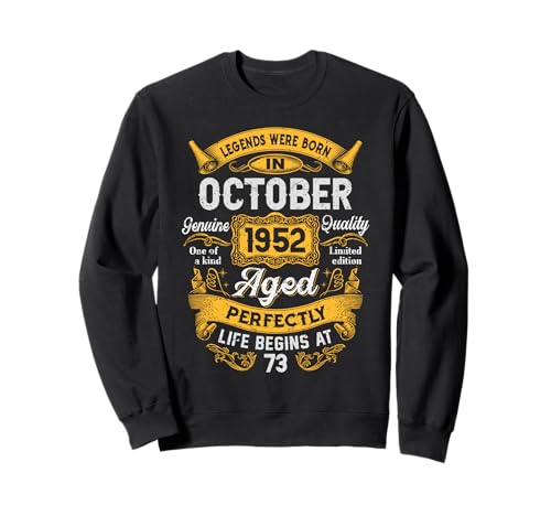 73rd Birthday The Real Legends October 1952 73 Years Old Men �g���[�i�[