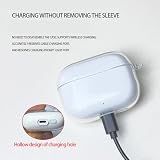 QJONSIU Etui Kompatybilny z Huawei FreeBuds SE 4 ANC, Anti-Scratch Miękkie TPU Ochronne Clear Etui ze Karabinkiem, Anti-loss-Przezroczysta