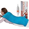 Boileau Almohadilla térmica eléctrica para aliviar el dolor de espalda y calambres menstruales, 17 x 33 pulgadas, extra grande XXXL, almohadilla térmica de 3 niveles de calefacción con apagado