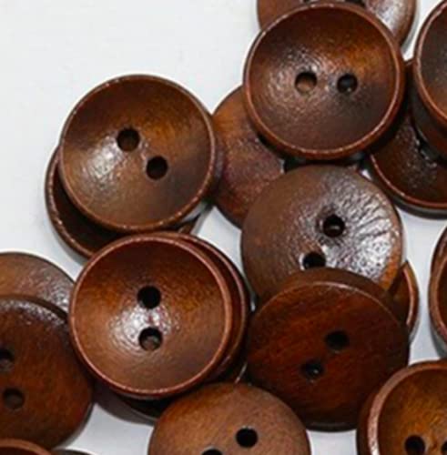 Boutons > Boutons En Corne > Bouton En Corne Marron Foncé 4 Trous