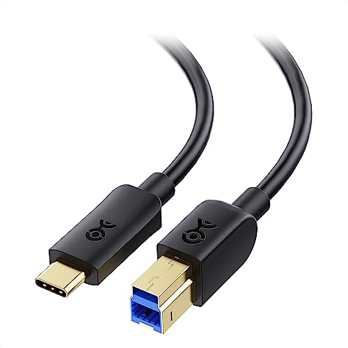 Cable Matters USB B auf USB C Kabel 1m (USB B 3.0 Kabel auf Typ C, USBC Kabel auf USB B 3.0, Typ C USB 3.1 to USB B 3) in Schwarz - 1 Meter