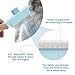 RENEWREVITAL Cat Comb, Pet Hair Removal Brush with Release Button, Flea Comb for Pet, Self-Cleaning Grooming Brush for Massaging and Removing Shedding Hair, Blue