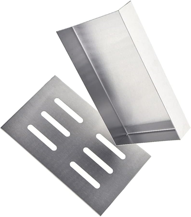 Happyyami Smoker Box Stainless Steel for BBQ Grill Wood Chips Barbecue Meat Smoker for Charcoal Gas Grills Tool Grilling Accessories : Patio, Lawn & Garden
