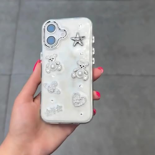 Image of PEEPERLY Back Cover Case for iPhone 15 Scratch Resistant Anti-Slip TPU Shockproof Protective Durable Heart Fantasy Case