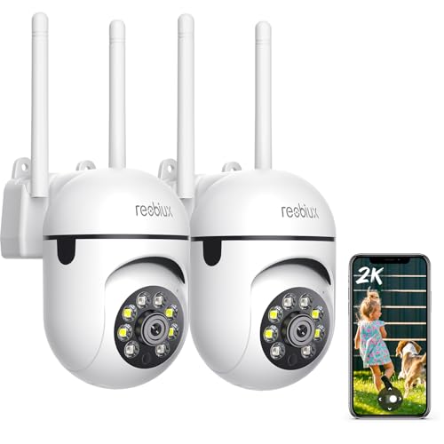 Reobiux Camara de Seguridad Exterior/Interior, 2K...