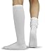 BomKinta Pilates Socks with Grips for Women Yoga Grippy Slouch Scrunch Sock Slipper Socks for Barre Workout Hospital Gifts Size 5-11 3 Pairs All White