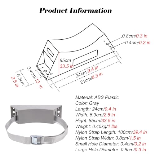 Fixation bouteille de gaz murale en ABS robuste avec sangle ajustable - 3