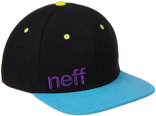 neff Men's Daily Cap adj. -Black/Cyan
