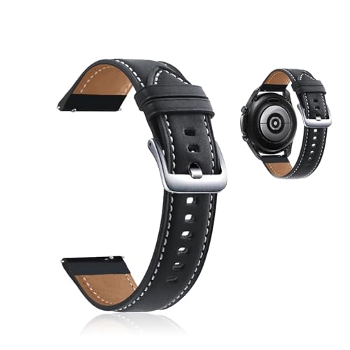 Leder Uhrenarmband Kompatibel mit Samsung Galaxy Watch 3 (45 mm), 22mm Uhrenarmband Ersatzarmband Herren Damen Armband,L...