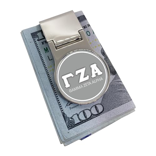 Gamma Zeta Alpha Officially Licensed Money Clip - Premium Round Stainless Steel Design for Greek Life, Fraternity Brothers, Alumni, and College Students - Slim Front Pocket Carry (Gamma Zeta Alpha 3)2