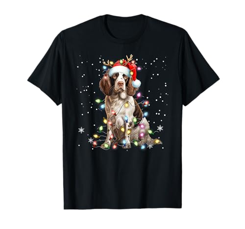 English Springer Spaniel cane Renna English Springer Spaniel cane Doodle Albero di Natale Luce Decorazione di Natale, Inglese Springer Spaniel cane regalo amante di Natale, renna inglese Springer Spaniel cane albero di Natale regalo di Natale, ornamenti di Natale