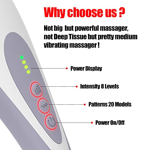 Trabag Percussion Handheld Electric Back Massager - Rechargeable&Waterproof Handheld Deep Tissue Neck Back Massager For Shoulder, Leg, Calf, Foot, Muscle, Neck, And Back Pain Relief (Purple) #TOP2