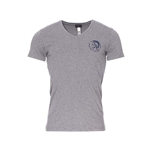 Diesel Men's Essentials Michael Mohican V-Neck T-Shirt, White, Large