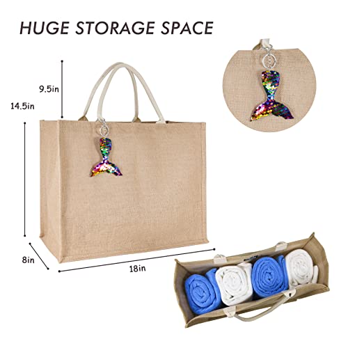 Hibala Woven Large Beach Bag Straw Bag Beach Tote Handmade Weaving Shoulder Bag Tassel Bag Handbag (Mermaid) … #TOP1