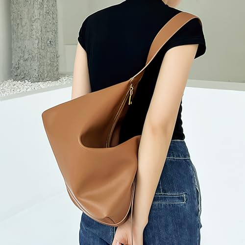 Image of Hobo Bag for Women Vegan Leather Tote Bag for Women Slouchy Shoulder Handbag Purse Crossbody with Adjustable Strap