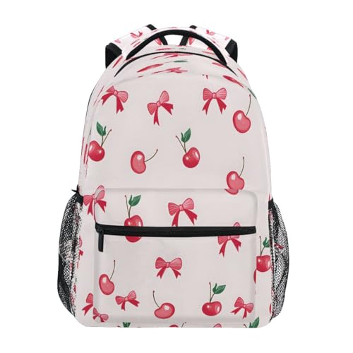 Cherry Bow Pattern Kids Backpack for Boys Girls Backpacks Student Backpack Big For Elementary School Shoulder Bag Bookbag