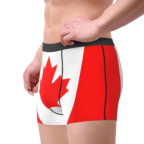 WURTON Canadian flag Print Men's Boxer Briefs Trunks Underwear Athletic Underwear Moisture-Wicking Performance4