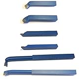 Schaft 10 x 10 mm CNC QUALITÄT SET Drehstahl 10 x 10 mm - 6 rechte Drehmeißel mit Hartmetall - Qualität für Stahl - DIN
