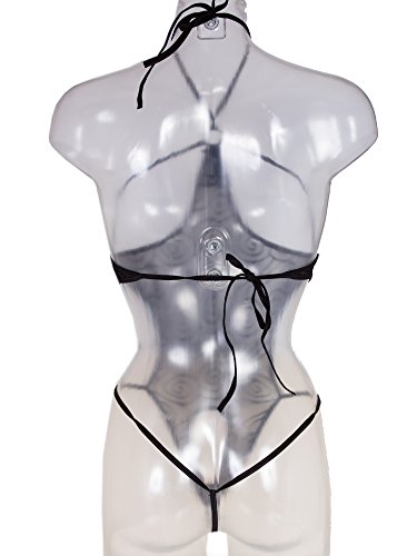 Magic Silk Women's Exposed Hypnotic Swirl Mesh Cupless & Crotchless Teddy, Black, Large/X-Large #TOP3