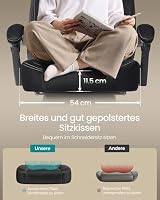 SONGMICS Gaming-Stuhl, Bürostuhl, mit Fußstütze, Tragkraft 150 kg – Ansicht 5