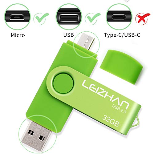 Image of LEIZHAN 32GB OTG USB Flash Drive Green USB 2.0 Pen Drive Gift Suitable for Samsung Galaxy S7,S7Edge,S6,S6 Edge