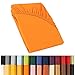 Produktbild CelinaTex Relax Boxspringbett Wasserbett Spannbettlaken 180x200-200x220 cm orange Jersey Mako Baumwolle 160g/qm Laken