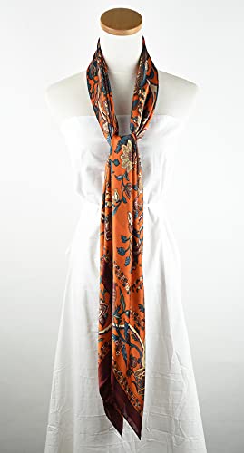 corciova Soft Lightweight Silk Feeling Neck Scarf Large Pashmina Shawl Square Satin Headwrap Long Designer Fashion Scarves4