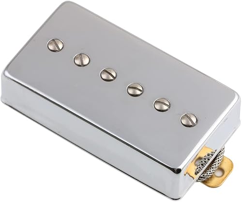 Miniatura 3 de Pastillas Alnico 5 Magnet Humbucker Tamaño P90 para Guitarra Eléctrica Pastillas de Cuello y Puente (Cromado)