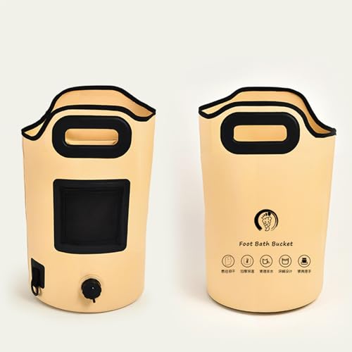 折りたたみ式フットバスバケツ 足湯 バケツ そくよくバケツ 足浴 泡脚桶 高さ調節 足湯 保温 多機能 家庭用＆旅行用 携帯便利 足湯器 [並行輸入品]