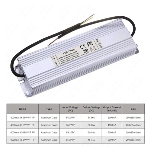 Puce COB LED 300W pilote 9000mA transformateur éclairage étanche - 5