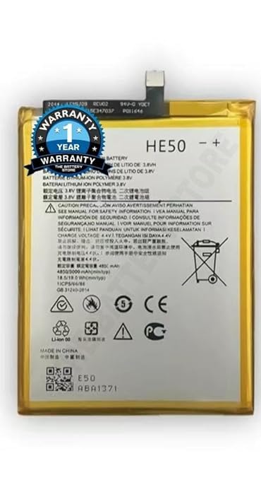 Image of THE BATTERY STORE Original HE50 Battery for Motorola E4 Plus / XT1770 XT1773 XT1771 XT1775 XT1924-3 T1770 Battery with 1 Year Warranty**** (H125)