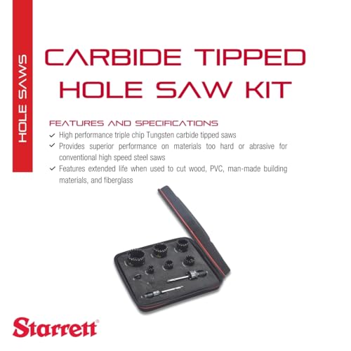 Kit de sierras perforadoras Starrett Carbide 6 piezas miniatura 2