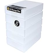 WestonBoxes A5 Plastic Craft Storage Boxes with Lids for Art Supplies, Paper and Card - 1.8 Litre...