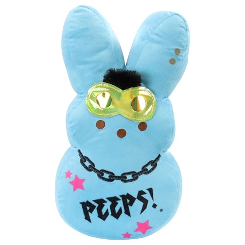 animal adventure  shaggy bunny peeps  15 collectible plush  blue emo bunny
