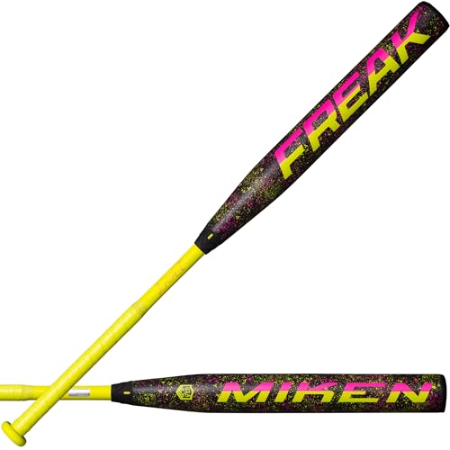 Miken | Freak Splatter Slowpitch Softball Bat | USA | MSA6FRKL | Maxload | 2 Pc. Composite | 13.5" Barrel | 26 oz