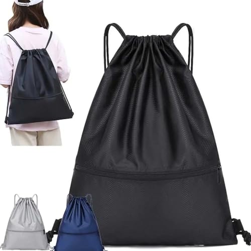 Sac à dos fitness étanche en Oxford orange avec poche zippée